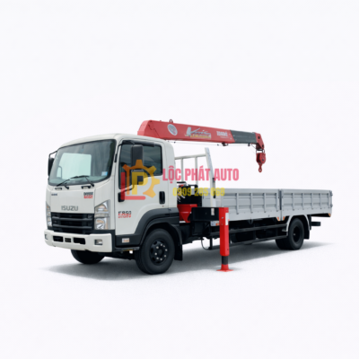 Xe tải Isuzu 6 tấn gắn cẩu Unic 3 tấn 4 khúc