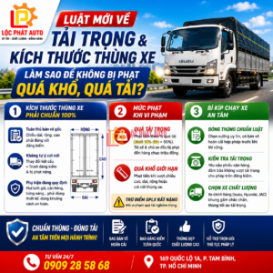 Luật mới về tải trọng và kích thước thùng xe
