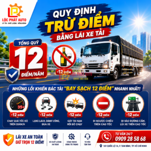 QUY ĐỊNH TRỪ ĐIỂM BẰNG LÁI XE TẢI