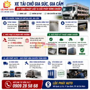 Quy Định Về Tiêu Chuẩn Thùng Xe Tải Chở Gia Súc